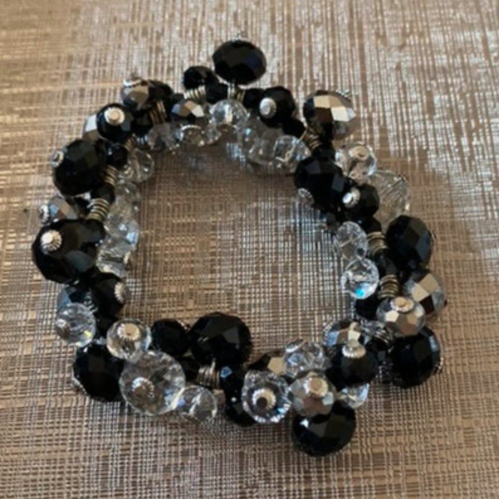 Crystal and Jet Black Bracelet